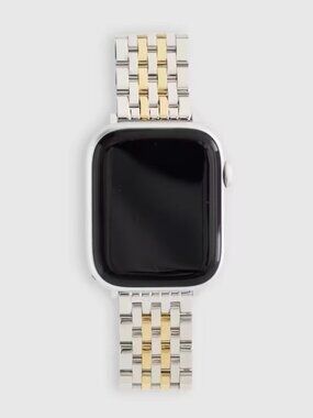 NWT Quince Apple Watch Band Stainless Steel Silver Gold Bracelet 44-49mm